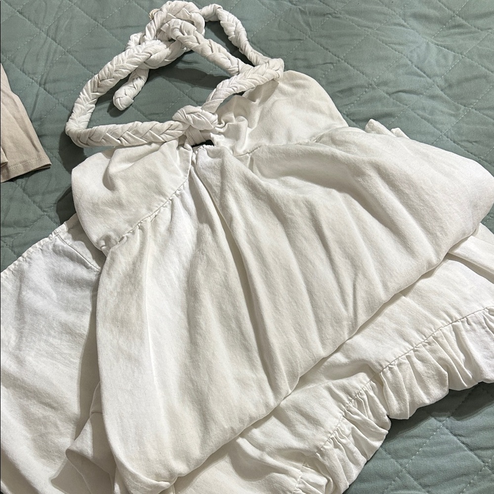 Aerie Strapless Dress in Cream